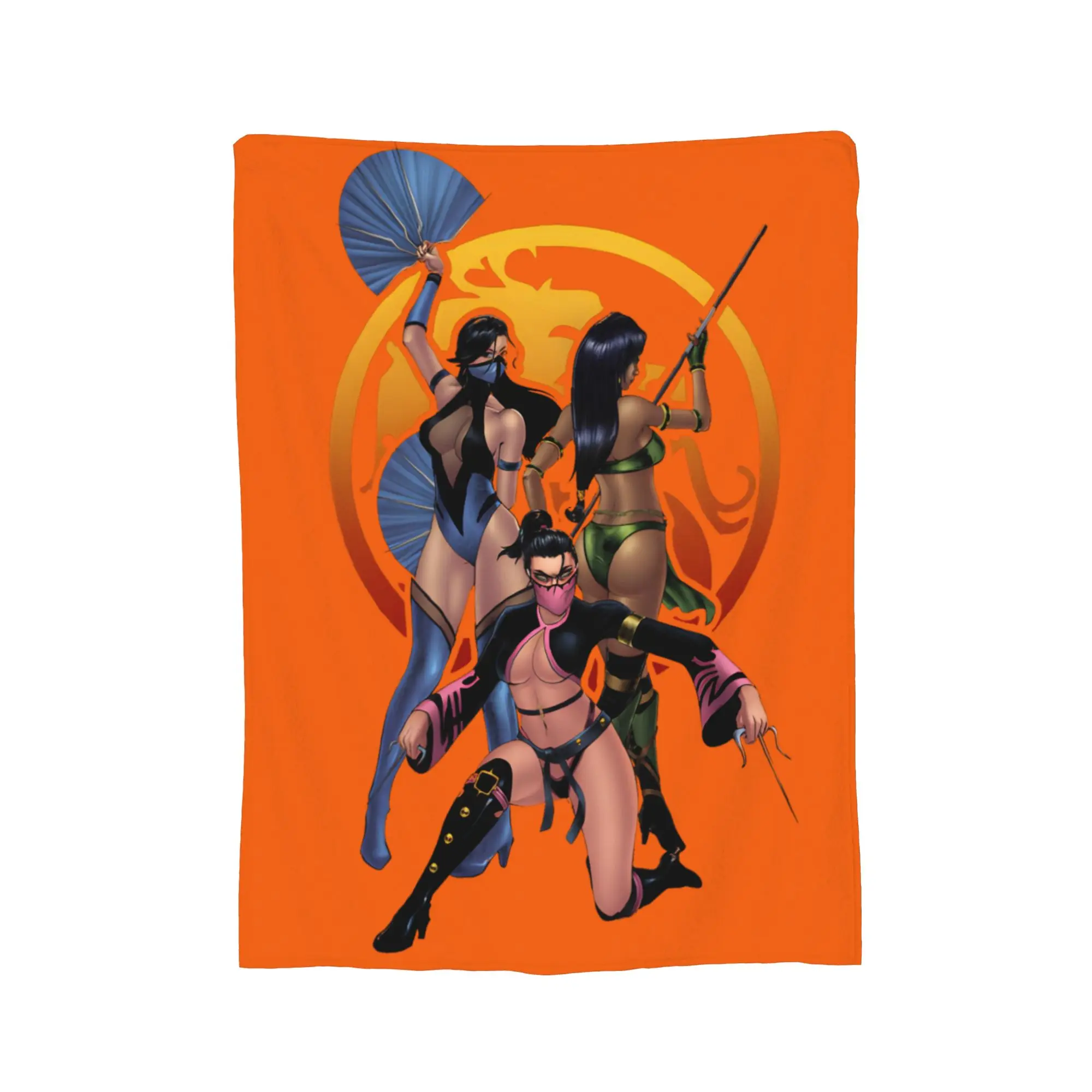 Kitana, Mileena and Jade Mortal Kombat  Blanket  Plush Novelty Soft Throw Blanket for Coverlet Spring Autumn