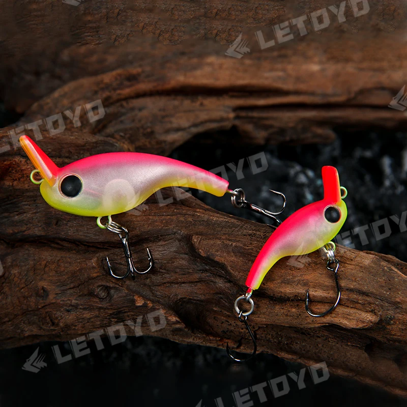 LETOYO 35mm 2.3g/50mm 7.4g Micro Minnow Fishing Lure Mini Crankbait Slow Sinking Wobblers For Trout Bass Fishing Lures