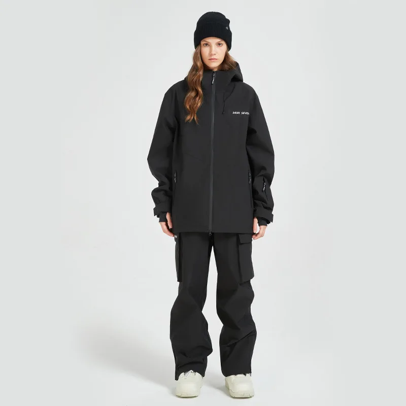 بدلة تزلج 3L بدلة تزلج نسائية للجنسين مقاومة للماء وقابلة للتنفس وقفل درجة الحرارة وسراويل تزلج دافئة مقاومة للبرودة #6