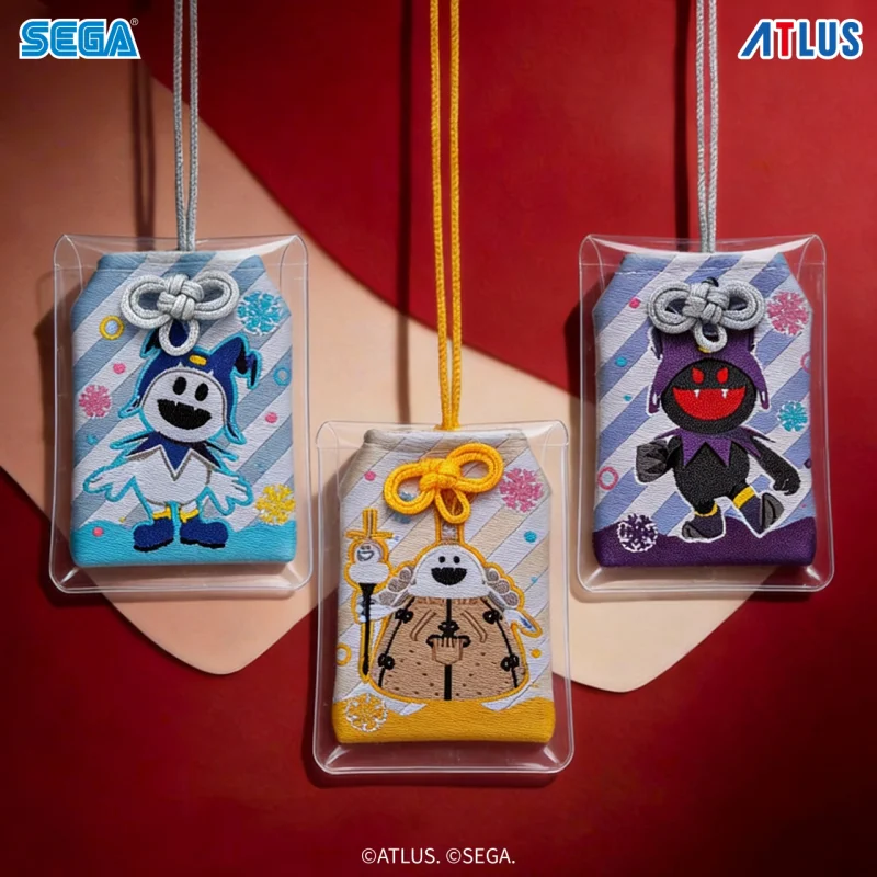 Sega Shin Megami Tensei V: Vengeance Omamori Amulet Jack Frost, King Frost, Black Frost Charm, Colección de Colgantes Decorativos, Regalo