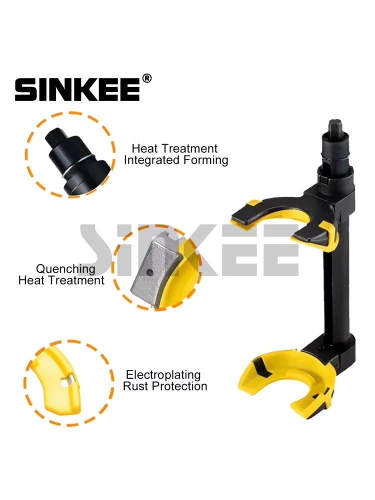 Strut Lente Compressor Macpherson Strut Lente Compressor Kit Verwisselbare Vork Strut Coil Extractor Remover Tool - afbeelding 2