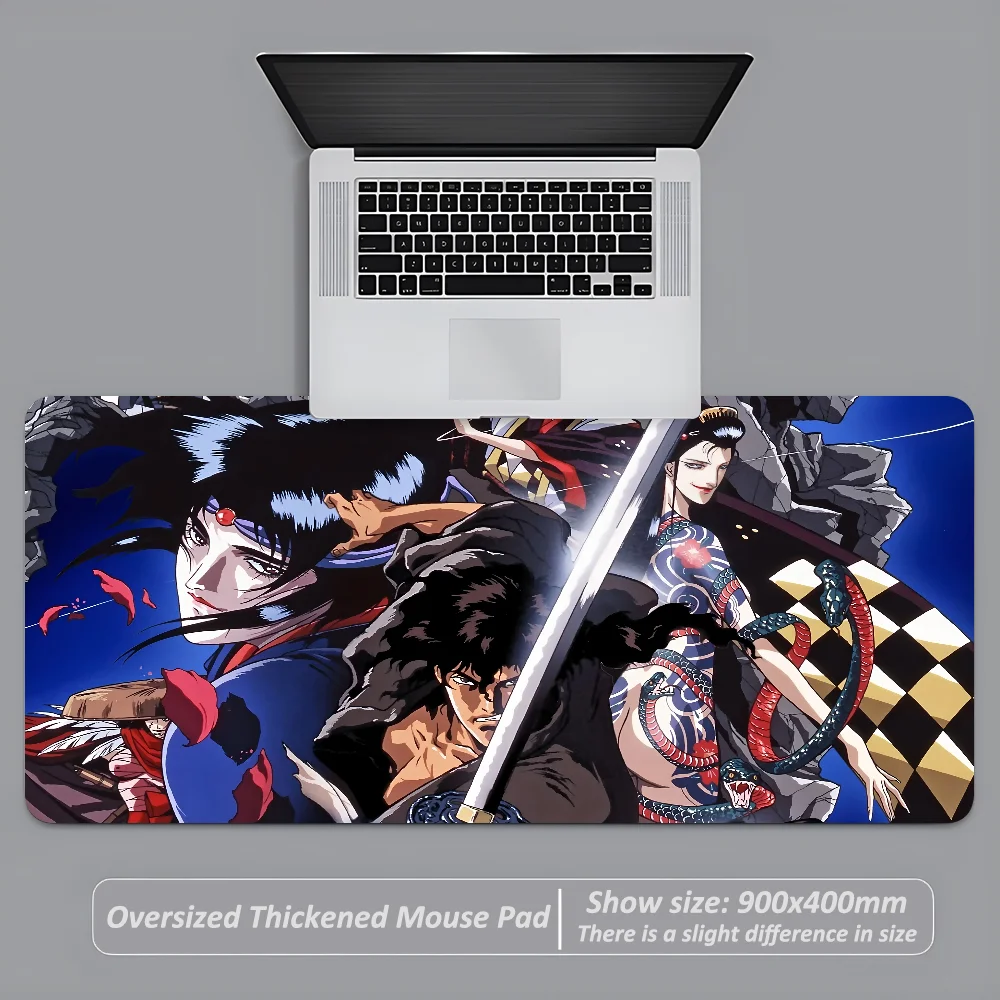 Baru 2025 Anime Ninja Scroll Game Mousepad Besar Anti-Slip Mouse Pad Tepi Dijahit Tikar Tahan Lama Meja Laptop Gaming Keyboard Pad