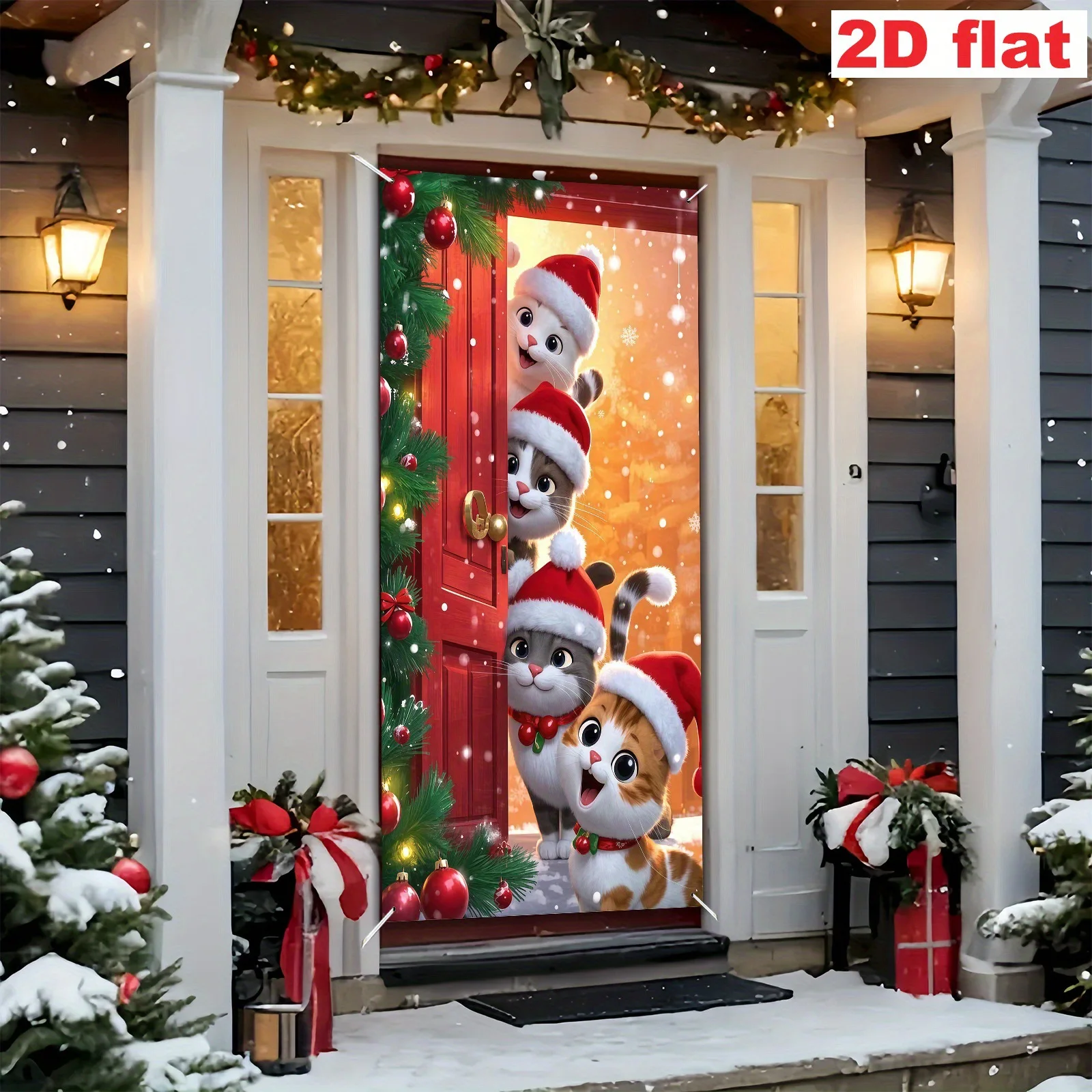 1 Piece Christmas Entrance Banner to Create a Festive Atmosphere Suitable for Use as a Holiday Home Decoration.