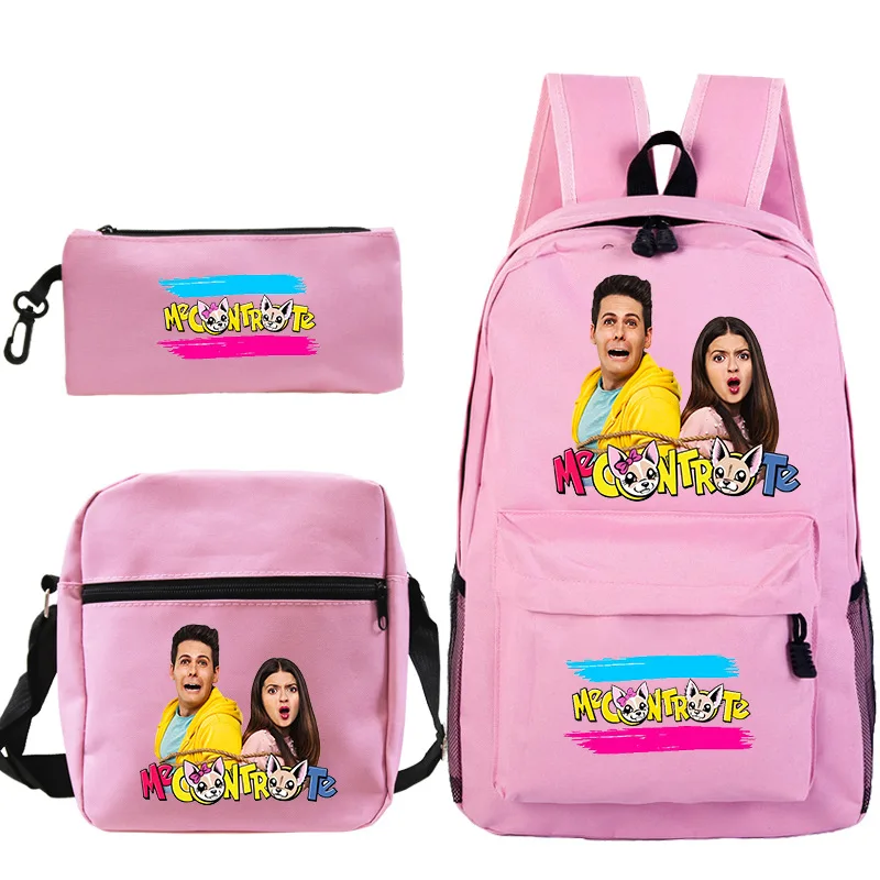 Mochila de alta capacidade para meninos e meninas, Mochilas escolares, Mochila diária, Mochila de viagem, Mochila Me Contro, Novo, Estudantes, 3pcs