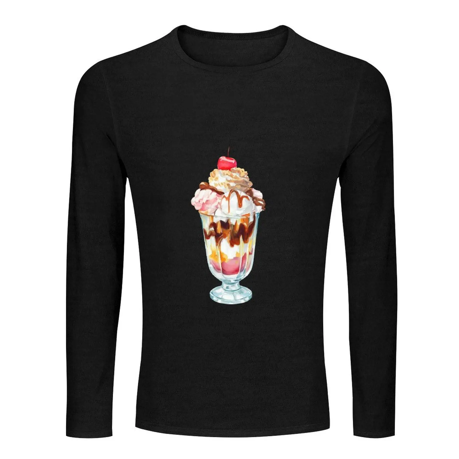 Ice Cream Sundae Long T-Shirt boys white t shirts custom t shirt boys t shirts T-shirt men