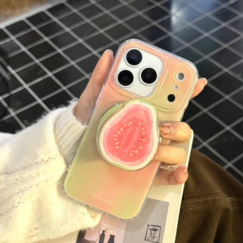 Funda Magnética 3D con Diseño de Guayaba para iPhone 17 Pro Max, 16, 15, 14, 13 Pro Max, Estilo Japonés y Coreano