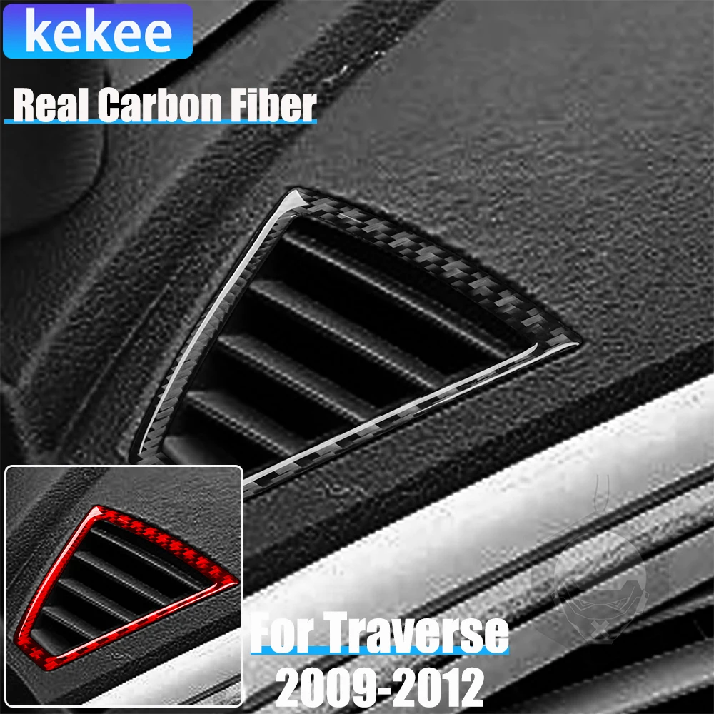 

Настоящее углеродное волокно, автомобильные аксессуары, противозапотевающая приборная панель, вентиляционная накладка, мягкая наклейка для Chevrolet Traverse 2009, 2010, 2011, 2012