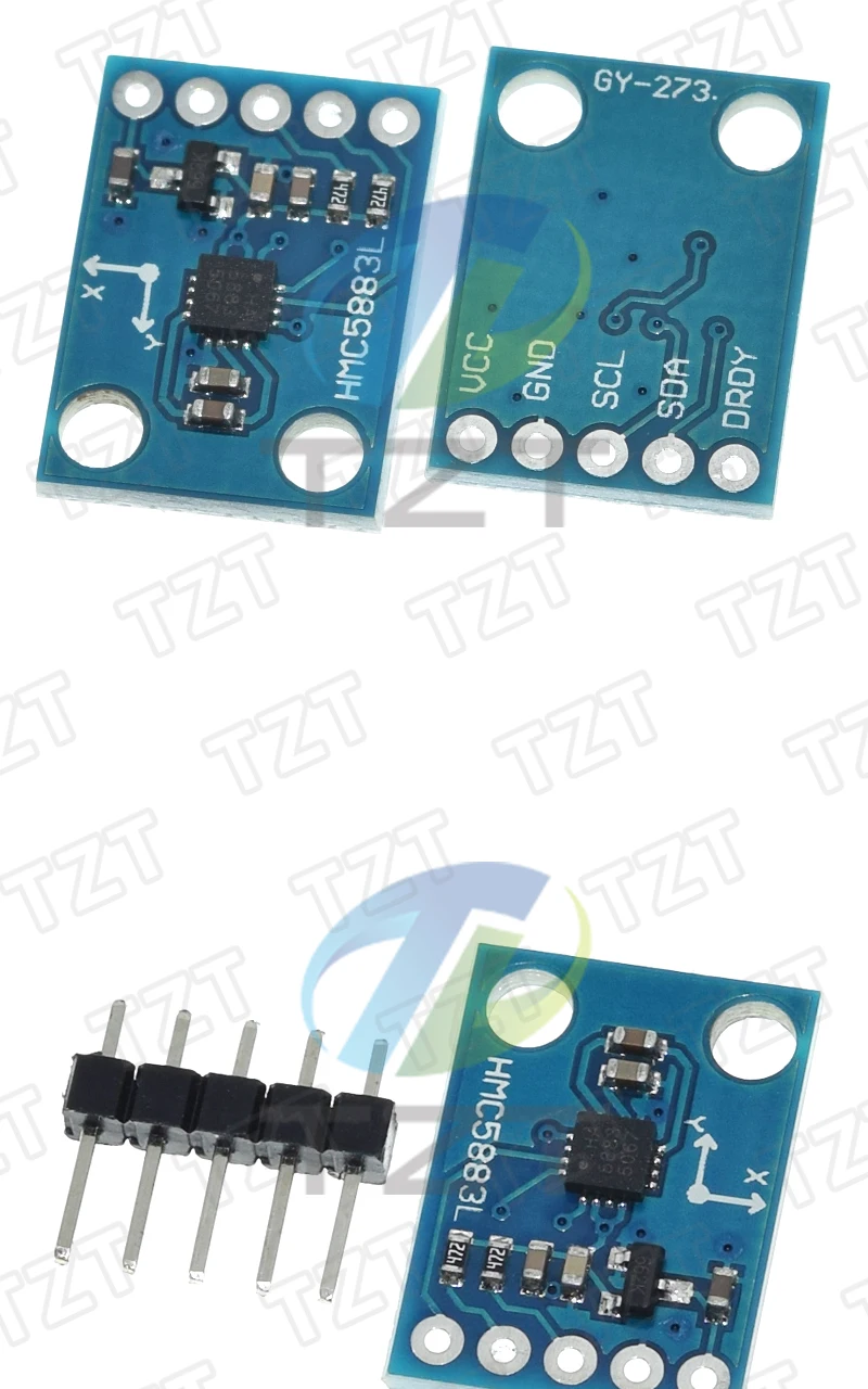 TZT GY-273 QMC5883L Modul Kompass-Magnetometer-Sensor 3V-5V – Detail 5