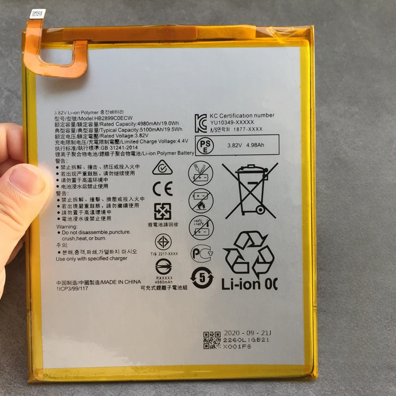 New  5100mAh Battery for Huawei Honor M5 Lite 8 2019 JDN2-W09 JDN2-AL00HN JDN2-L09 JDN2-W09/-AL09/-AL10 M3 8.4