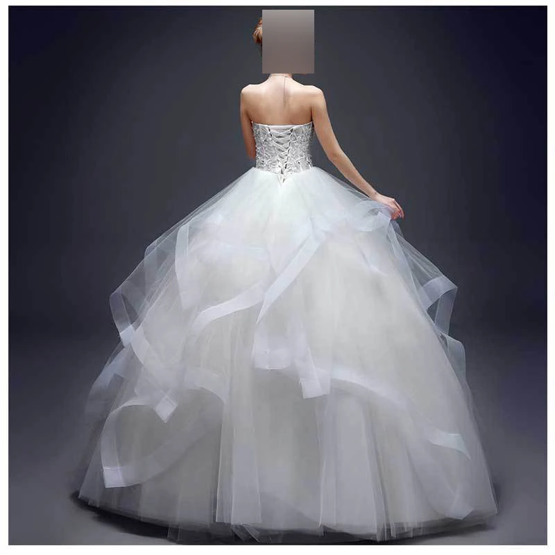 Elegant Ball Gown Women Wedding Dresses Appliques Tulle Bridal Gowns Formal Vestido De Noiva robe de mariée