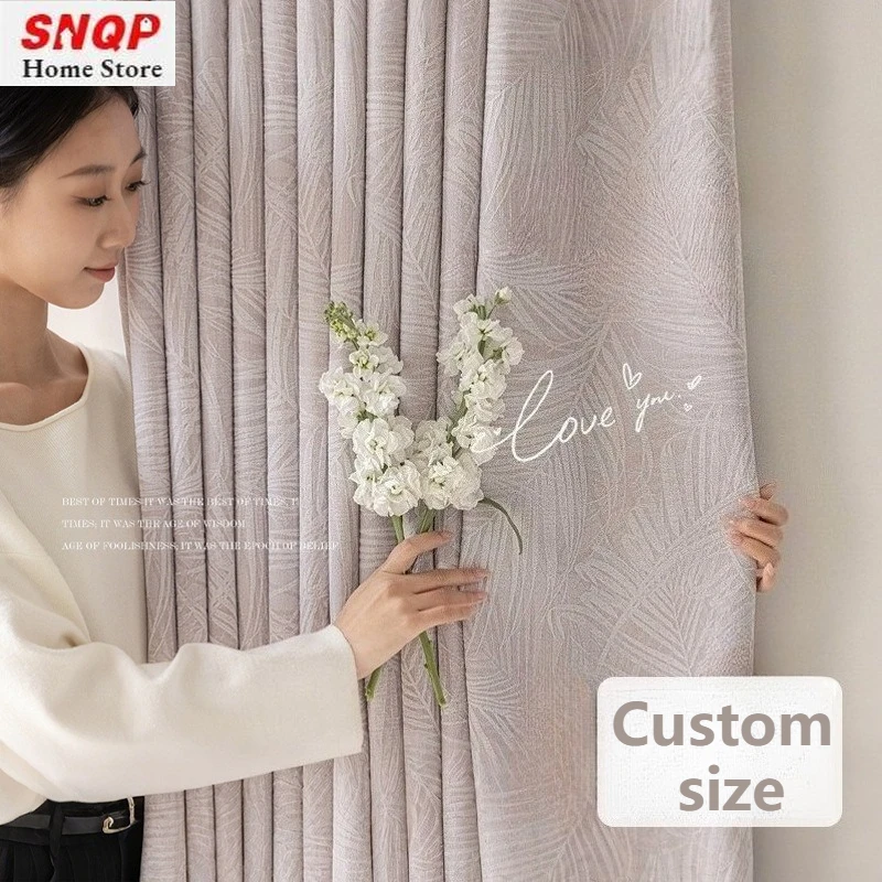 

Purple High Blackout Chenille Luxury Curtains for Living Room Bedroom Dining Jacquard Romantic Custom Size White Tulle Decor