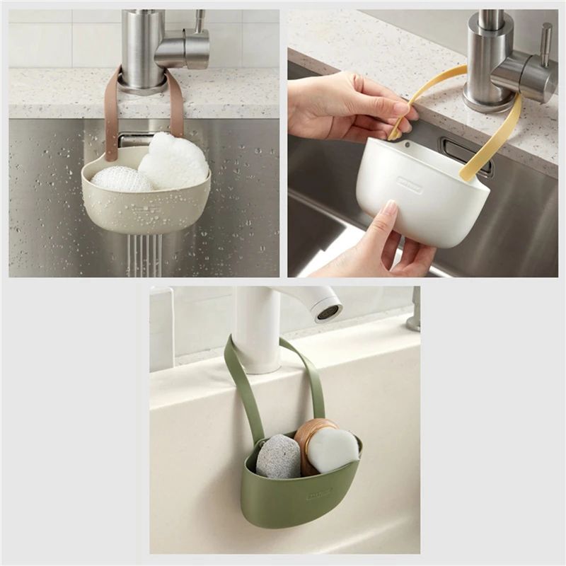 Kitchen Sink Holder Hanging Drain Basket Adjustable Drain Rack Soap Sponge Holder Faucet Holder Kitchen Accessories New