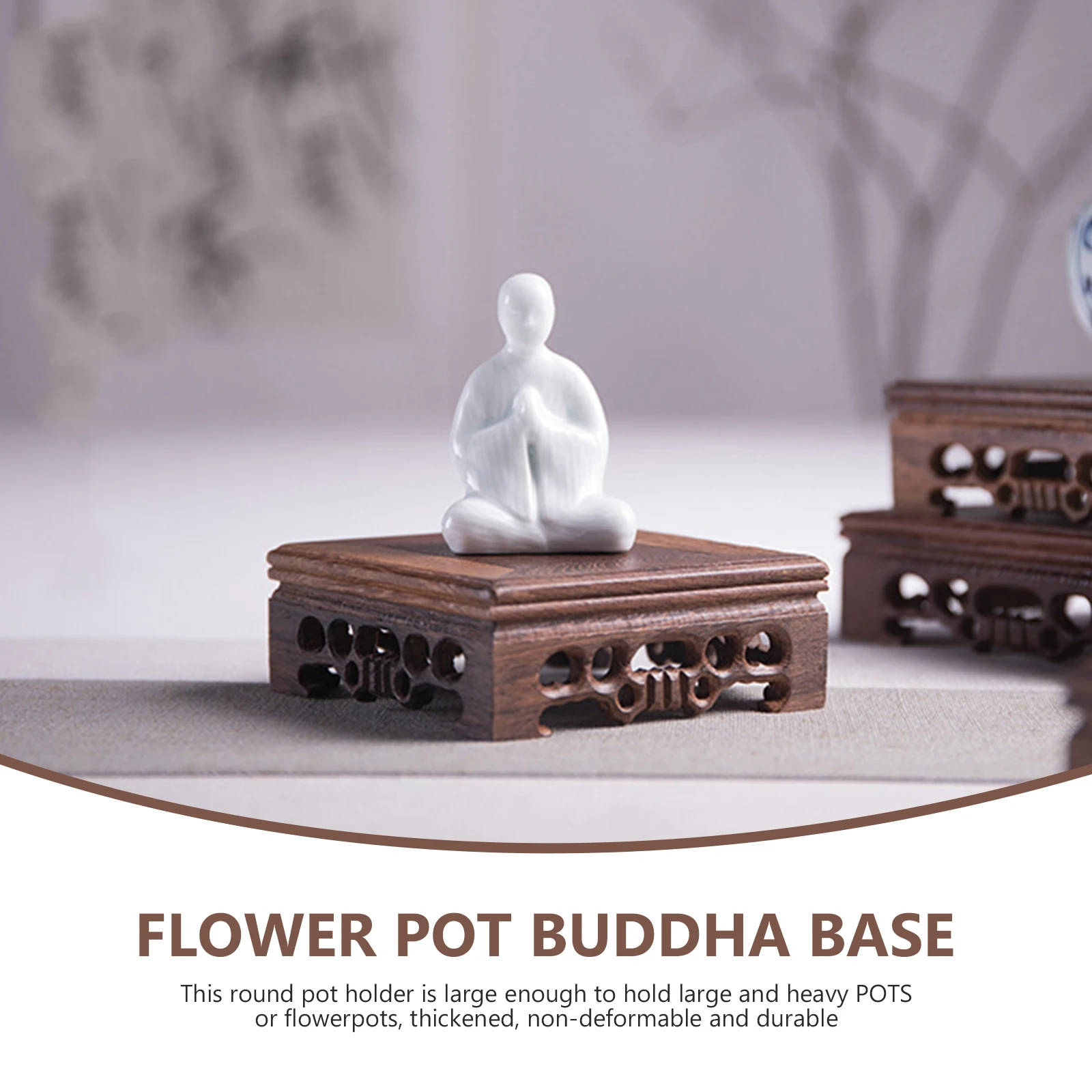 

1Pcs Display Base Delicate Wooden Stand for Jade Antiques Teapot Holder Decorative Craft Storage Bracket Artware Display