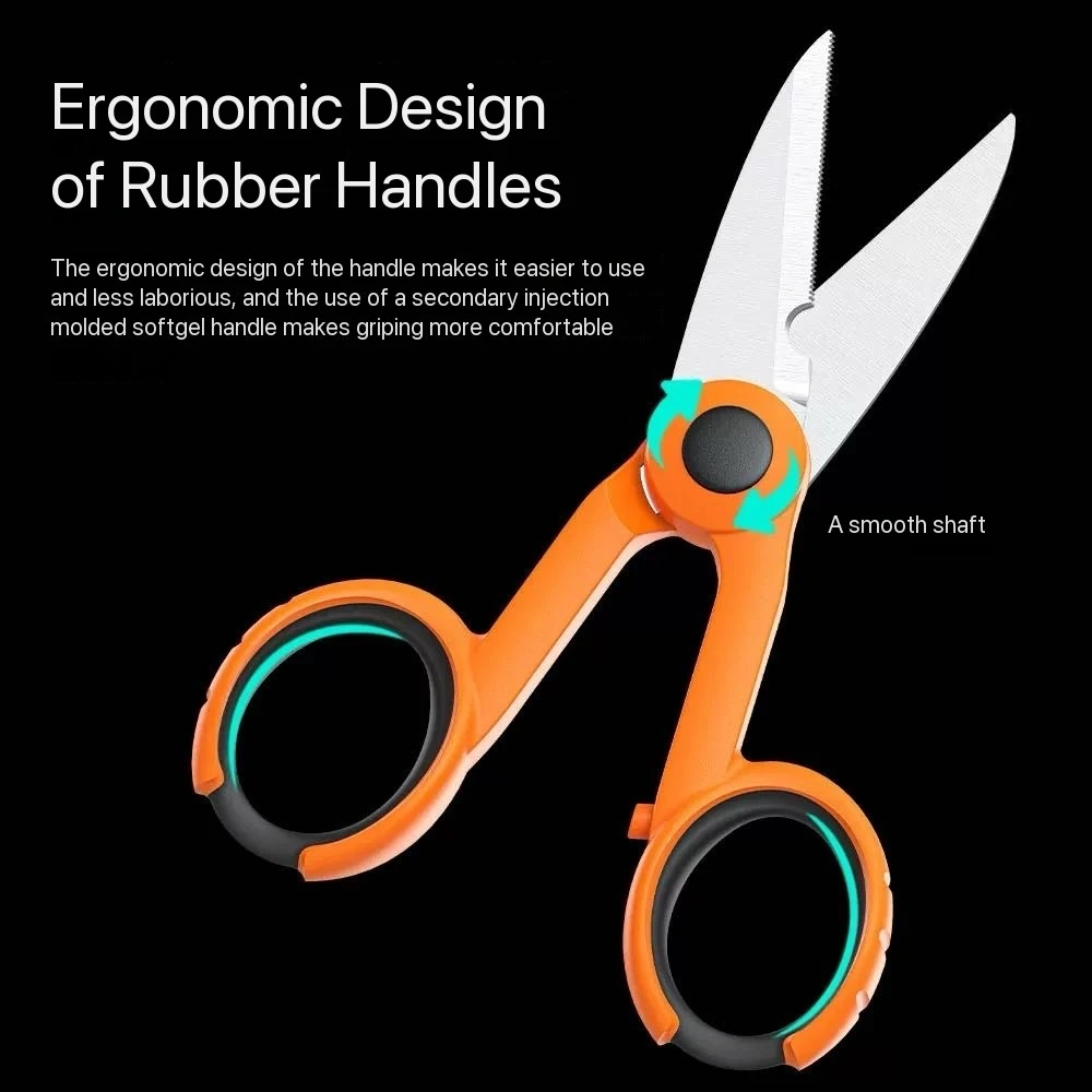 

High-strength Fiber Optic Kevlar Shears Scissors Aramid Fiber Optic Aramid Wire Pigtail Jumper Scissors FTTH Tools Simple