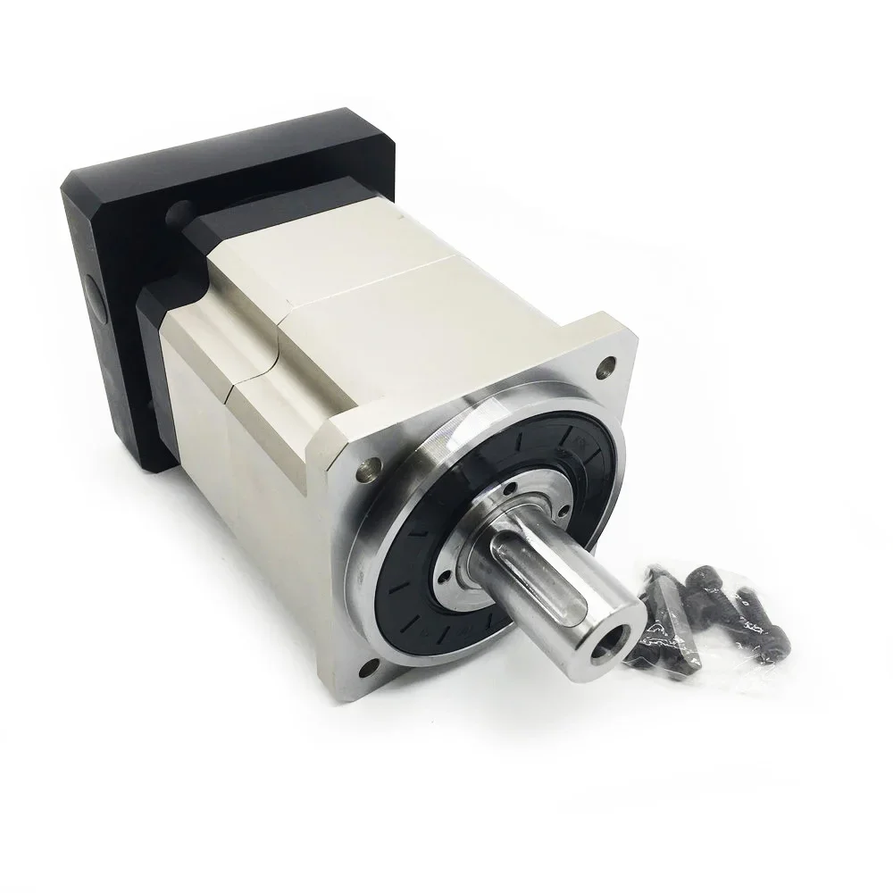 Ingranaggio elicoidale ad alta precisione Nema 34 rapporto riduttore epicicloidale 5:1 ~ 100:1 90mm flangia Servo riduttore epicicloidale 12.7 14 16 19mm ingresso