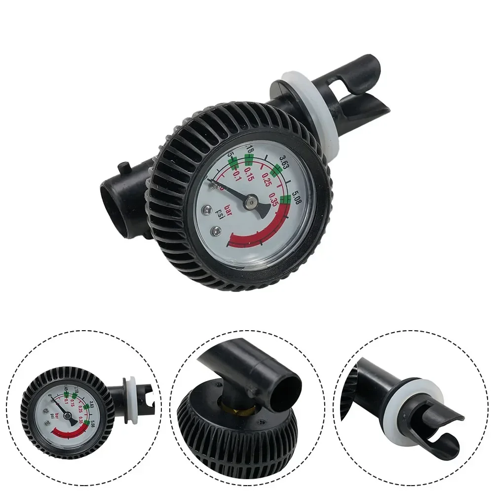 

Air Pressure Gauge PSI Barometer Pressure Gauge Thermometer Air Valve For Inflatable Boat Kayak Waterproof Boats Accessories