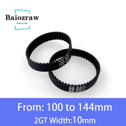 3D Printer Parts GT2 10mm Closed Loop Rubber Timing Belt 100 110 120 130 140 142 144 150 154 158 160 162 170 180 190mm 2GT 1pcs