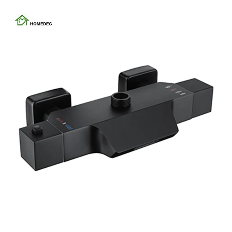 

Black Hot And Cold Bathroom Bath And Shower Bath & Shower Mixer Faucets Taps Valve