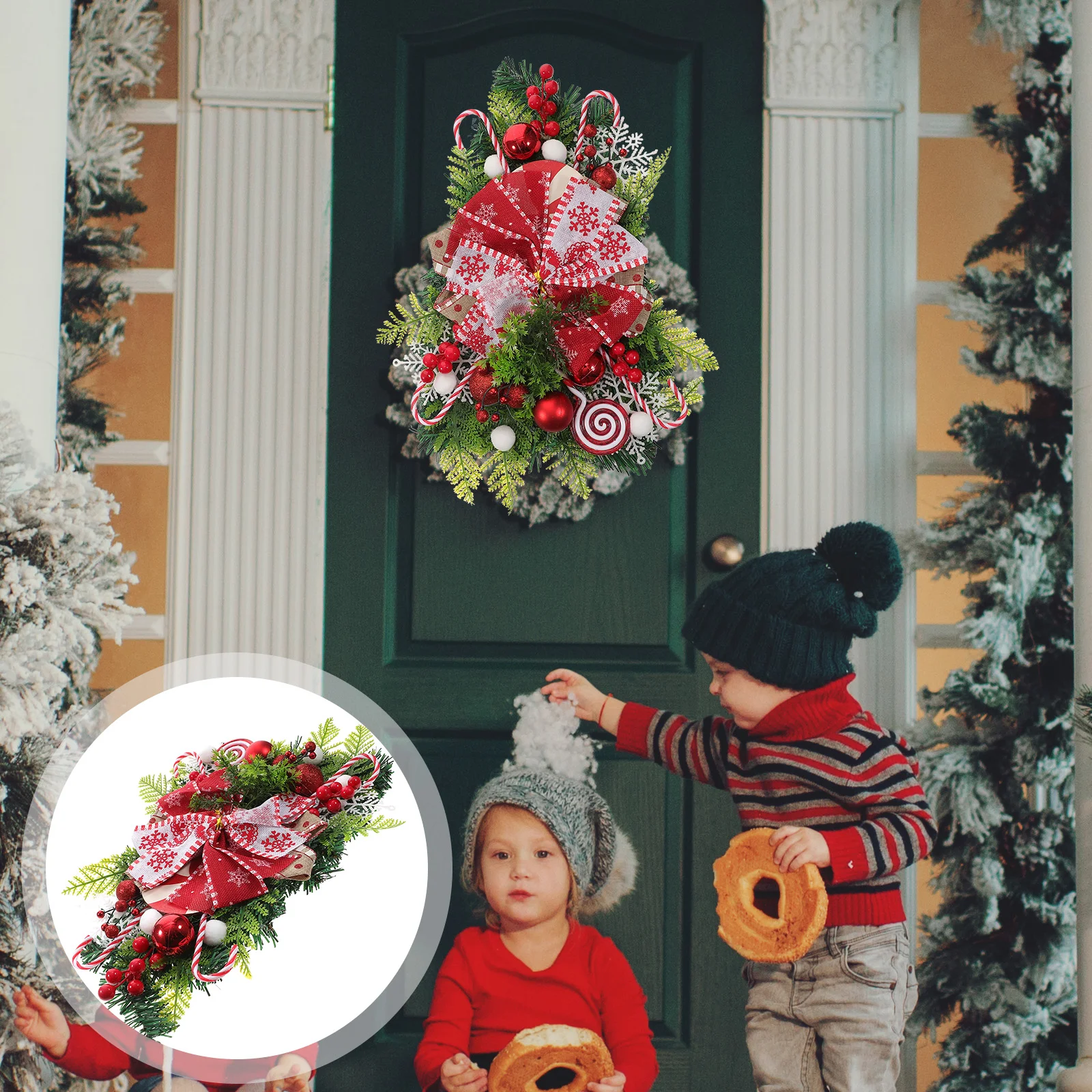 

Christmas Door Hanging Window Pendant Decorative Upside Down Party Decors Favors Garland