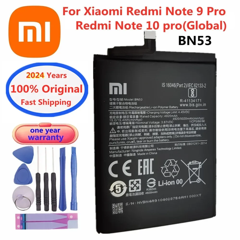 2024 Years Original Battery For Xiaomi Redmi Note K20 K30 K40 Mi 9 9S 9T 10 10S 10X 8 8T 7 5 5A Pro POCO X3 M3 F3 F2 Pro Battery