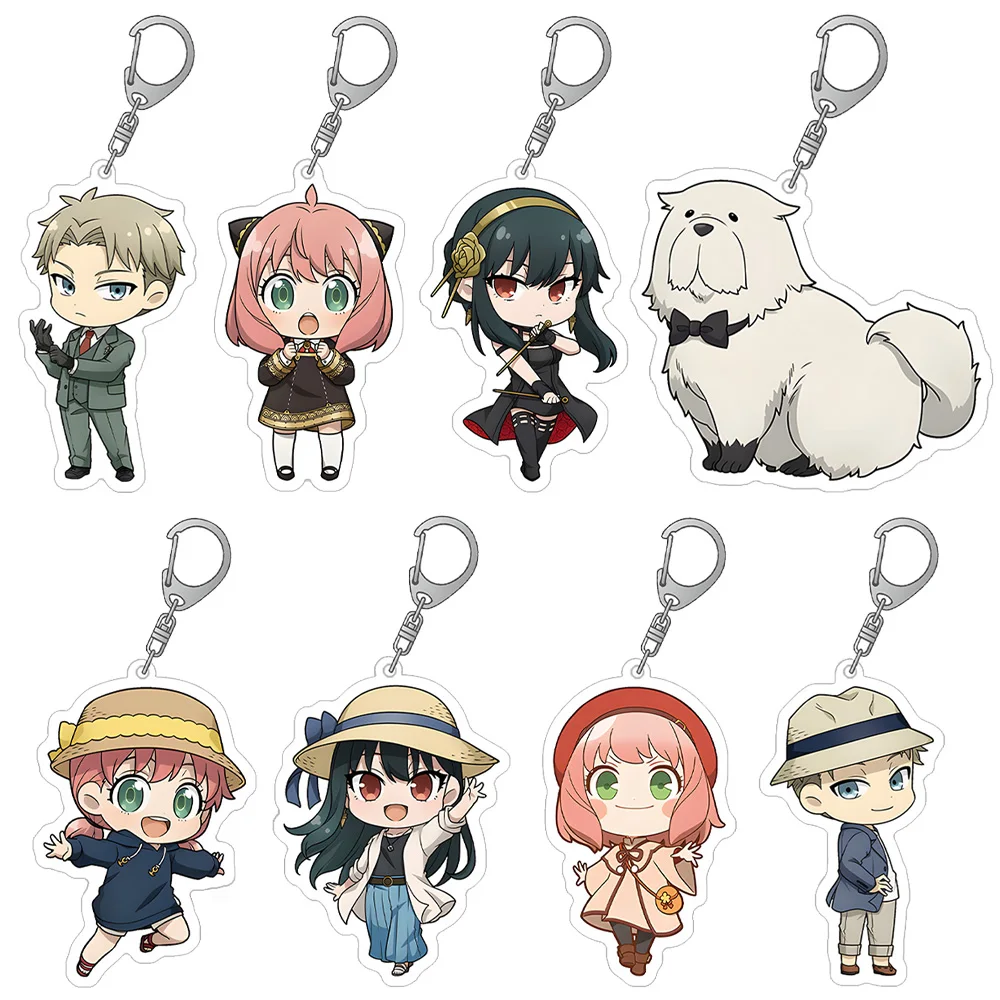 

Spy Family cute character Loid Forger Anya Forger Yor Forger Bond Forger Yuri Briar Acrylic keychain Anime Toy Bag pendant gift