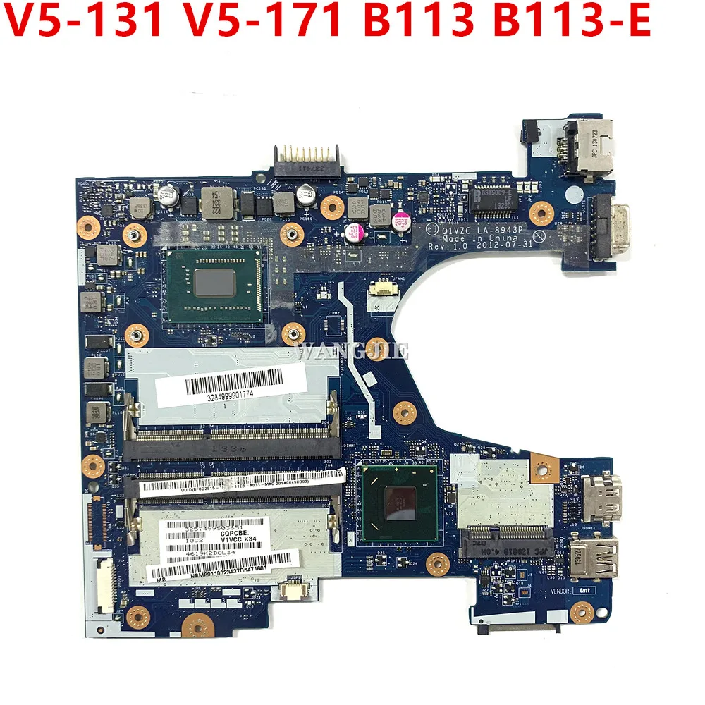 

For Acer Aspire V5-131 V5-171 B113 B113-E Laptop Motherboard NBM8911002 Q1VZC LA-8943P With Celeron 1007 CPU Together SJTNV