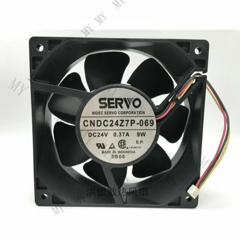 

TT 1 PCS FOR SERVO CNDC24Z7P-069 DC 24V 9W 12038 12CM 3 Pin cooling fan /