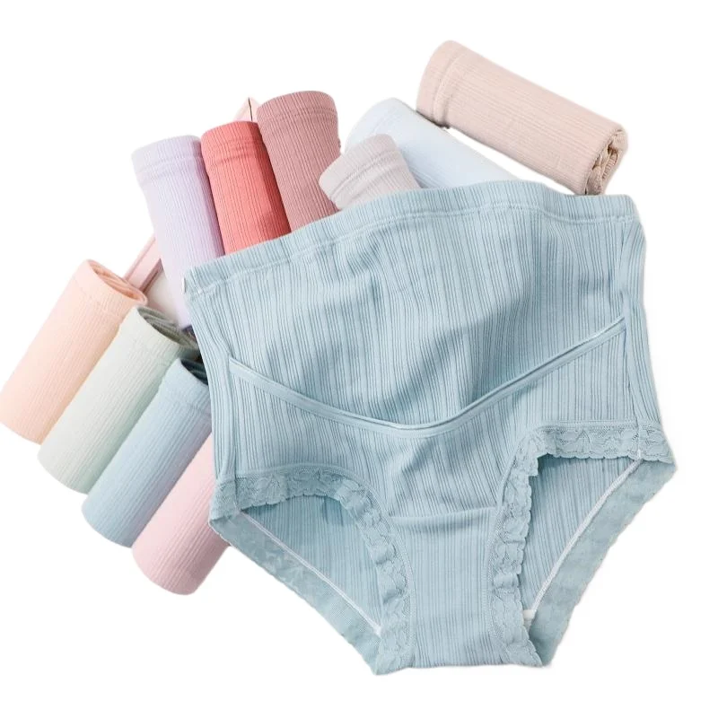 KUCLUT  Women's Pure Cotton High Waisted Adjustable Abdominal Underwear All Cotton Comfortable Pregnancy Underwear