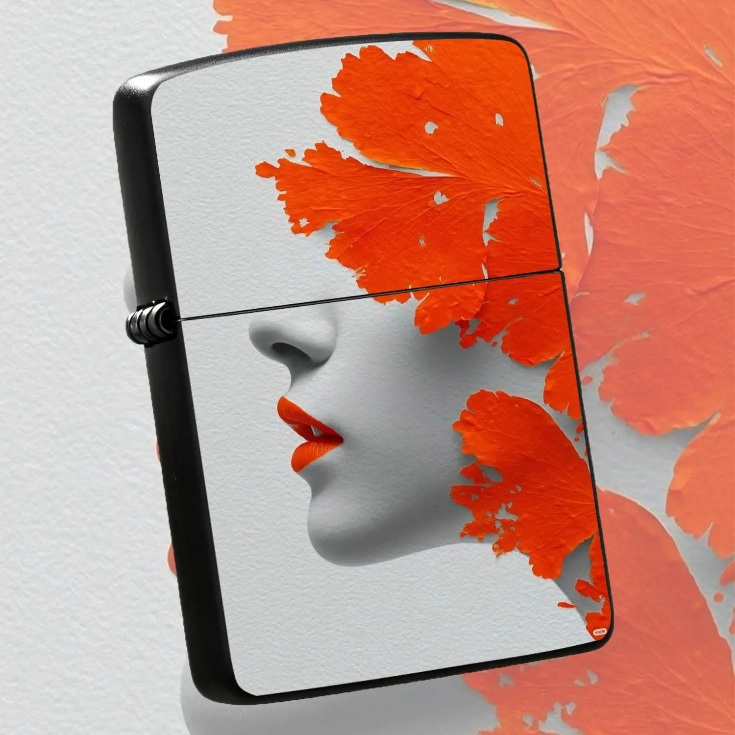 Creative Orange Leaf Portrait Art Style Lighter Exquisite Embossed Aesthetic Portable Igniter Unique Decorative Practical Item for Daily Use Festive Gifting Scenarios A Humorous And Interesting Lighter