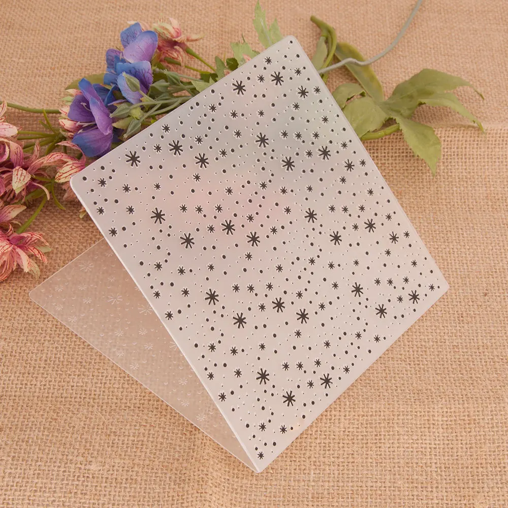 Diamonds/waves/stars/streamers Embossing Folder Plastic Plates for Paper Card Cutting Die Decoration Scrapbooking Embosser 2024