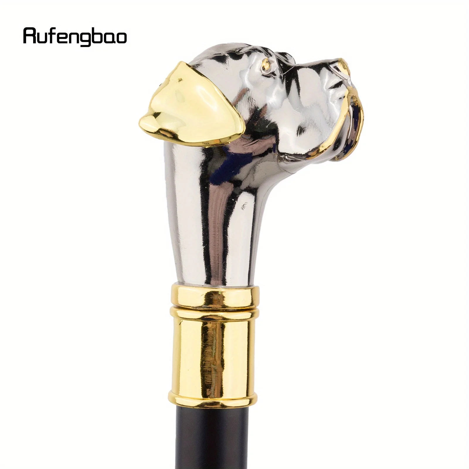 Golden Silver Dog Handle Luxury Stick Party Fashion Stick Decorative Cane  Halloween Cosplay And Parties, For Cosplay & Party