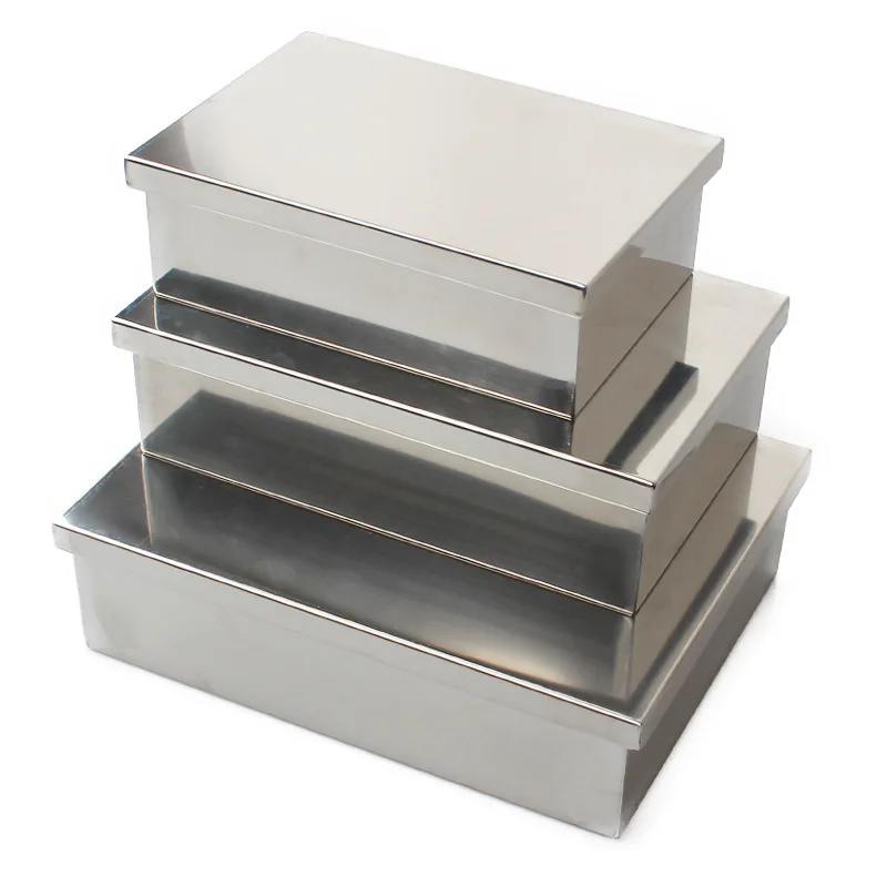 

9-inch square stainless steel thickened box, square thickened long