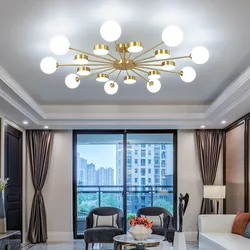 Sky Rose LED Ceiling Lamp Nordic Chandeliers for Bedroom Living Room Design Home Decor Lighting Fixture EASY REPLACE The Bulbs