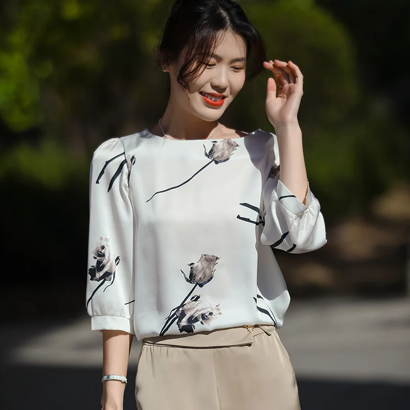 تي شيرت حريري ort Sve فضفاض مناسب Seven Sve تي شيرت كوري Sle مستدير Ne طباعة صيفي غير رسمي عالي الجودة Faion #3