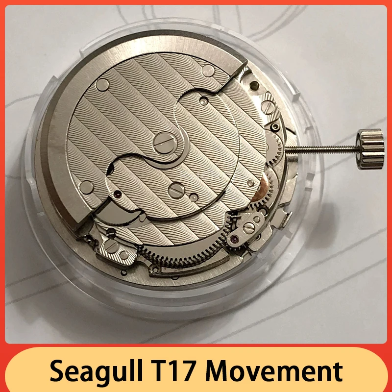 Seagull-T17 Movimento Assista Acessórios, Movimento 10 O'clock Posição, Power Display, 1780, Cinco-pinos Ultra-fino, Mecânica Automática