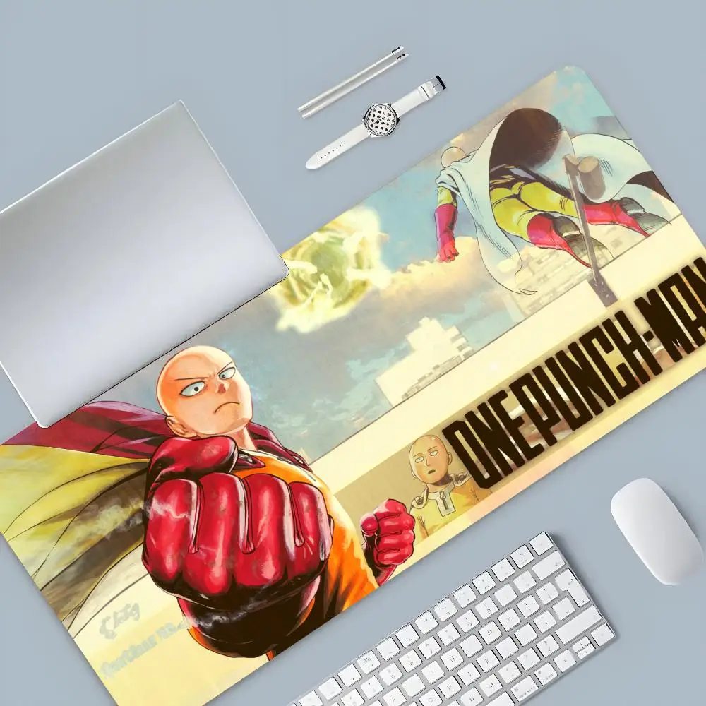 One Punch Man Mouse Pad Cartoon Lockedge Large Gaming Pad Computer Gamer Keyboard Mouse Mat Desk Mousepad for PC Desk Pad