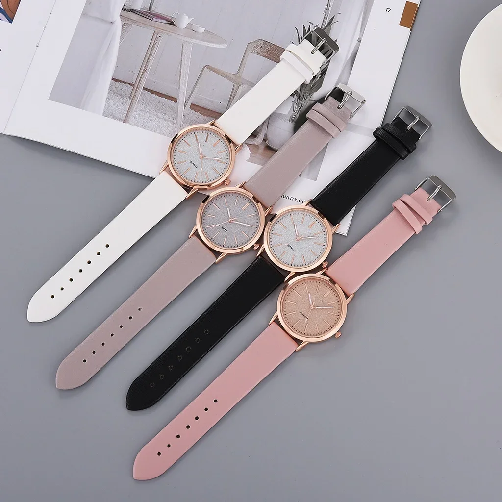 Horloge à quartz multifonctionnelle de luxe pour femme, cadran pailmétrage, montre décontractée, ensemble de bijoux sans boîte