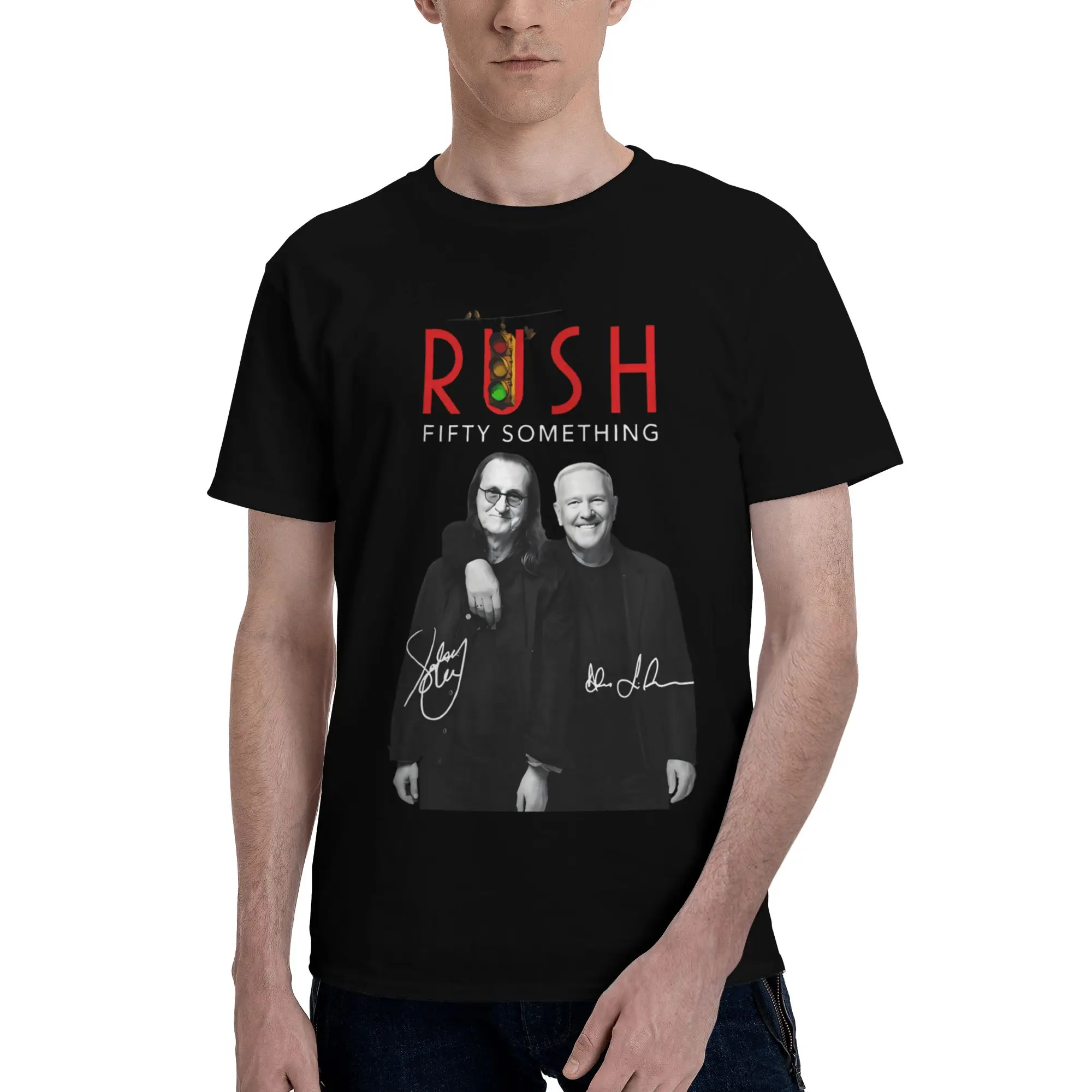 Rush Band Fifty Something Tour 2026 Printed T Shirts Men Women  Cotton  Tee Shirt Clothing