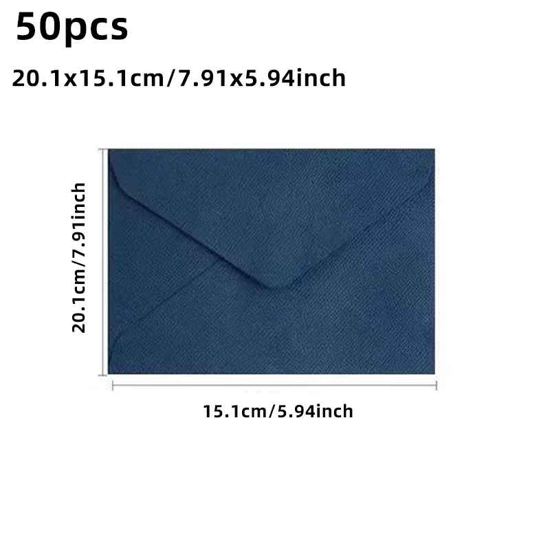 50 stks/partij 20.1x15.1 cm Enveloppen voor Trouwkaarten Business hoogwaardige 250g Textuur Papier Briefpapier Leveringen opbergtas