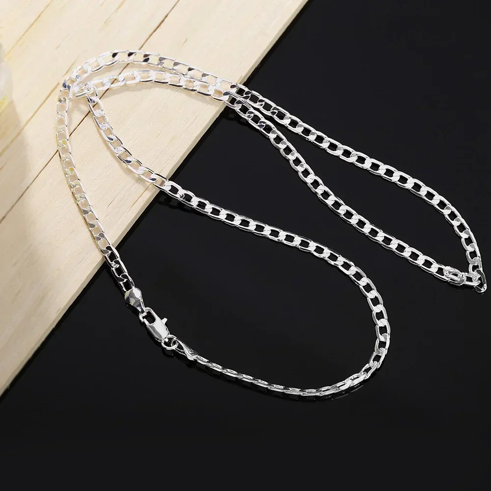 wholesale 925 Sterling Silver Necklace 2-12MM width 40-75cm long Chain Lobster Clasp Men And Women Engagement Jewelry