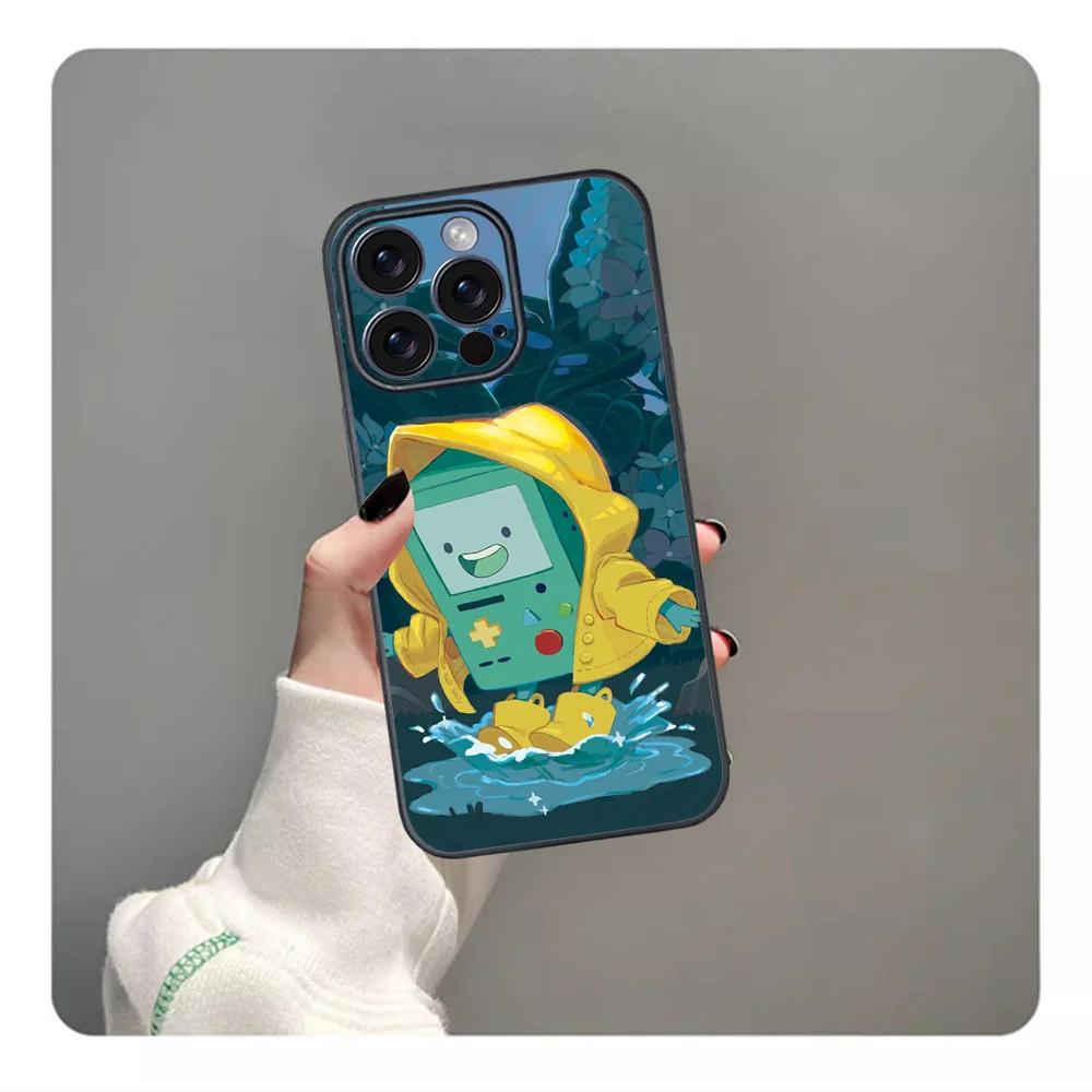 C-Cartoon adventure time Phone Case For iPhone 16 15 14 13 12 11 PRO MAX PLUS Mini TPU Soft to  Skin-friendly case