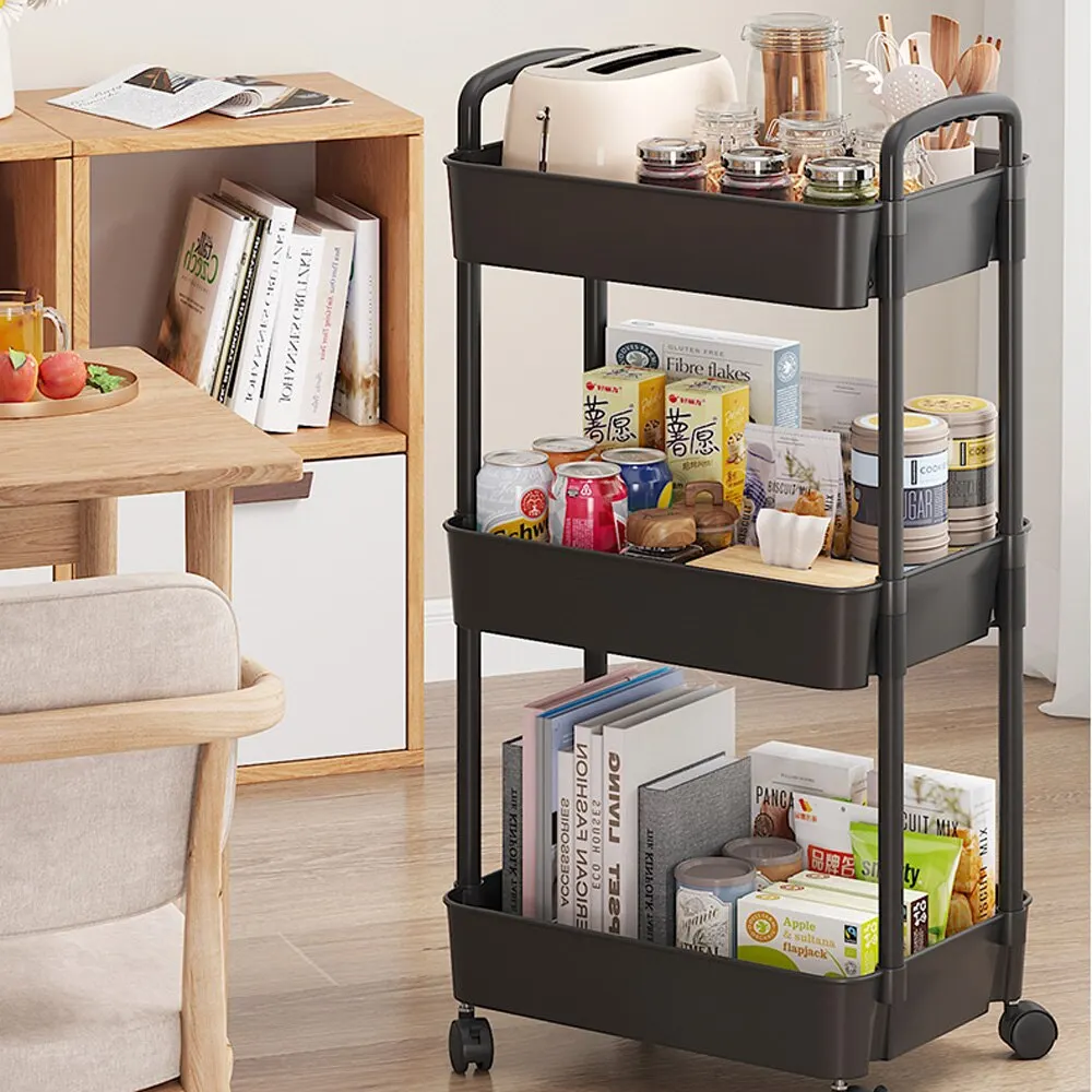 Mobile Trolley Kitchen Bathroom Shelf Multi-functional Gap Wheels Organizer Storage Rack