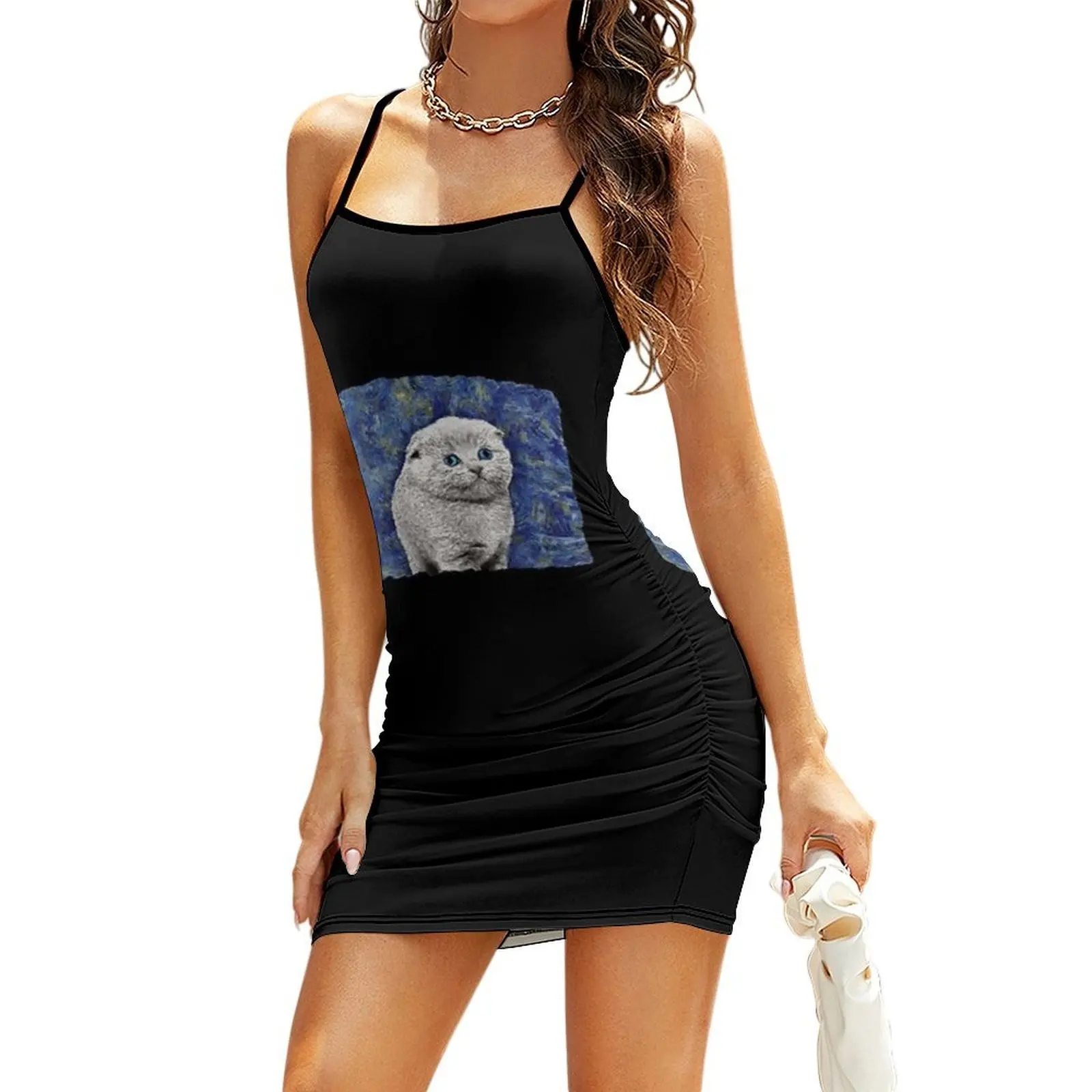 

Cat Van Gogh Sling Dress luxury evening dress woman for wedding evening dress ladies birthday dresses ladies 2026 summer