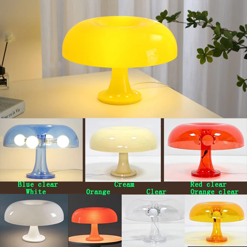 

Simple Style Mushroom Table Lamp Ornament Light with 5PCS of E14 LED Tricolored Bulb USB AU EU UK US Plug for Livingroom&Bedside