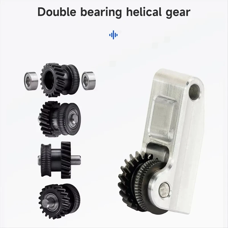 Drive Gear Kit for P1S P1P X1 Carbon X1C Upgrade Coated Dual Drive Gear Extruder Kit [No.3 Elnic]