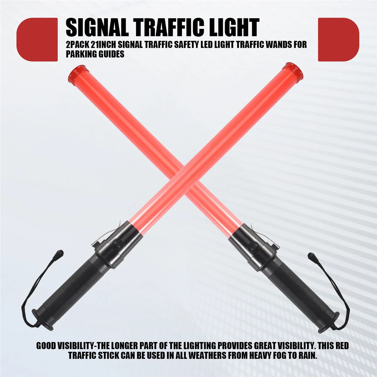 2 pacotes de tráfego de sinal de 21 polegadas com luz LED para guías de estacionamento
