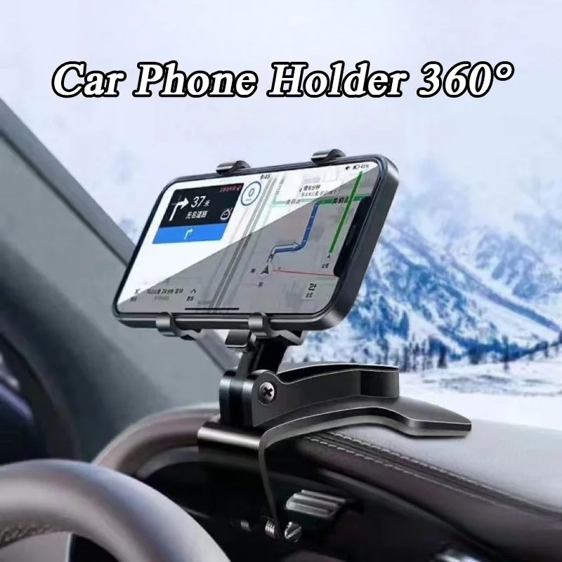 Universal 360-Grad-Multifunktions-Auto-Handyhalter, Ständer, GPS-Halterung, Smartphone-Unterstützung im Auto für iPhone, Samsung, Xiaomi