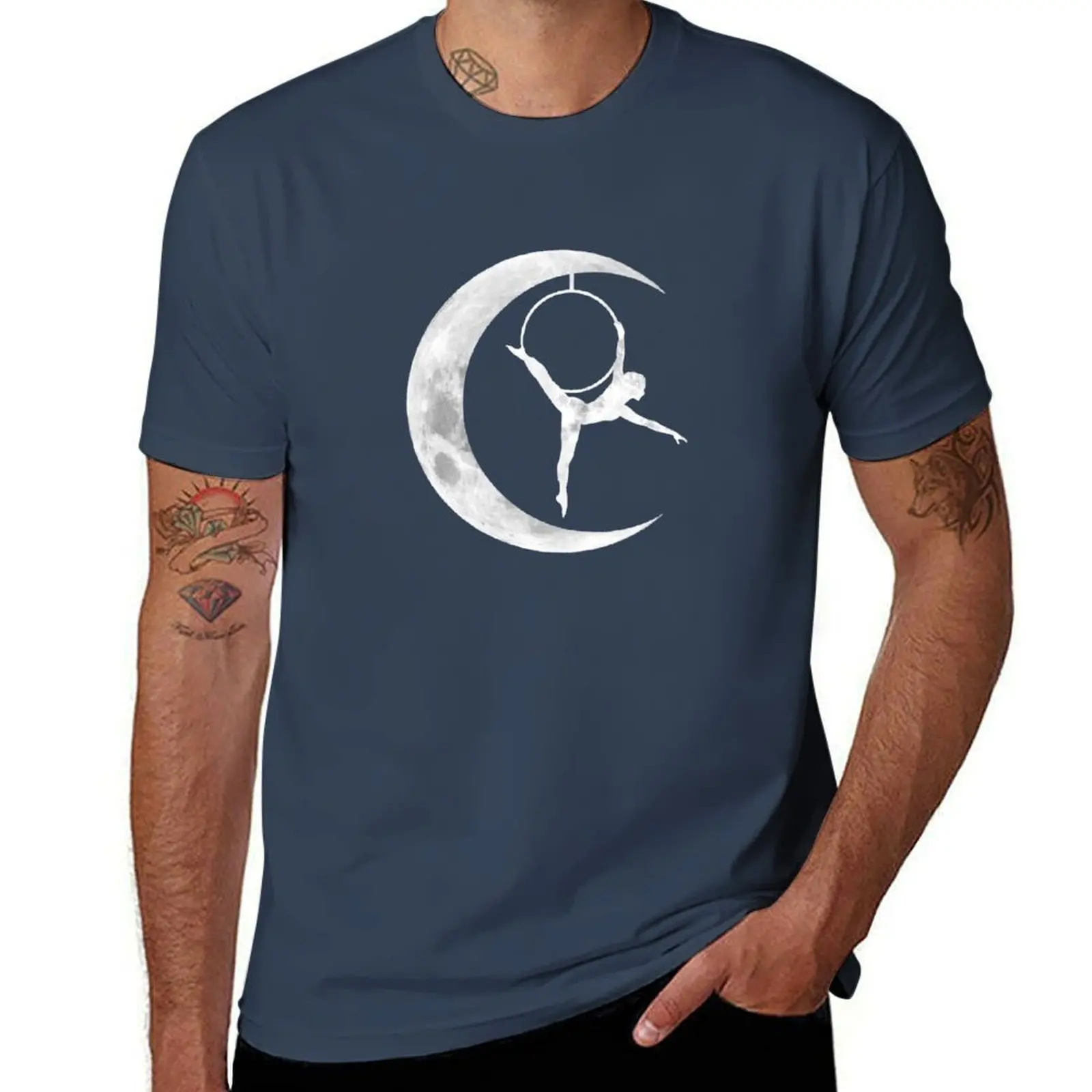 

Crescent Moon Aerial Hoop T-Shirt cotton t shirt pack funny t shirts man man t shirts graphic T-Shirt