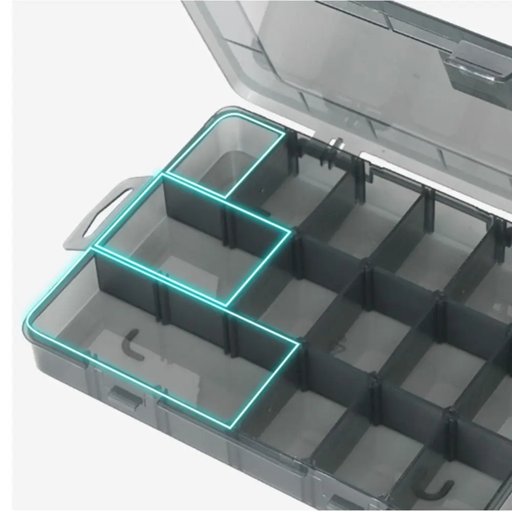 

1 PCS Plastic Suitcase Packaging Adjustable Transparent Component Case Organizer Box Tool Storage Box Parts Box