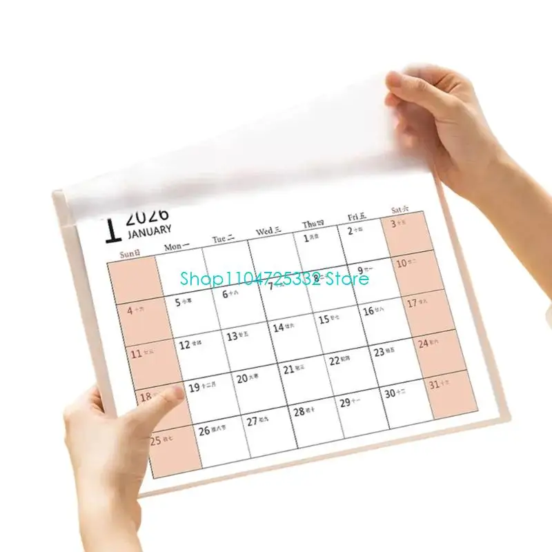 P5EA Multifunction 2026 Date Display Desk Pad Mouse Pad Perfect for Easy Scheduling Offering Paper Materials & Color Option